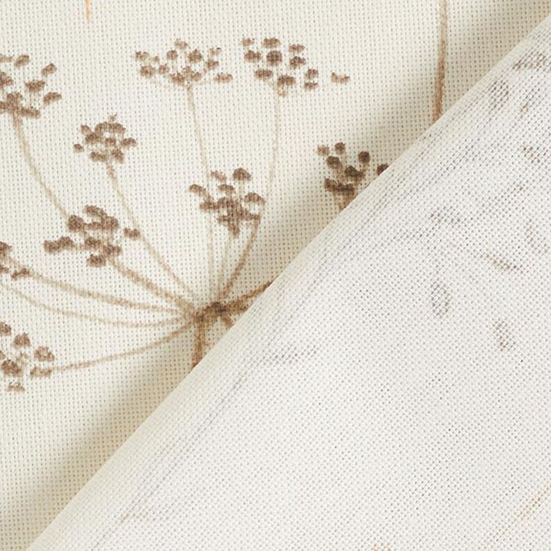 Tissu de décoration Semi-panama Fleurs séchées – beige clair, image number 4