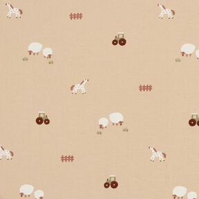 Jersey coton Ferme – amande, 
