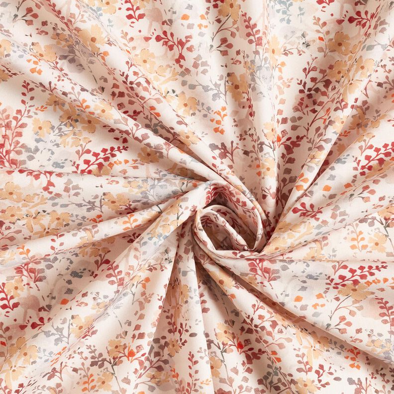 Popeline coton belles branches automnales | Katia Fabrics – nature/carmin, image number 3