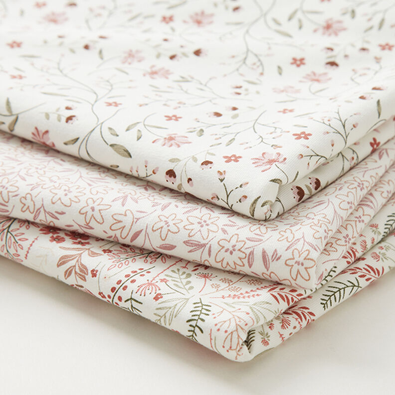 Jersey coton Vrilles de fleurs – écru,  image number 5