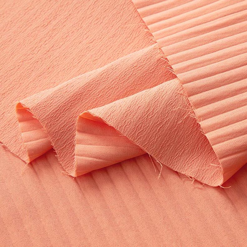 Jacquard stretch rayures 3D | Fibre Mood – saumon,  image number 3