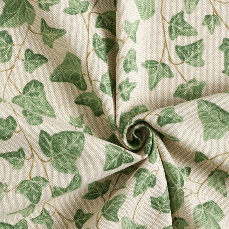 Tissu de décoration Semi-panama Lierre – nature/vert,  image number 3