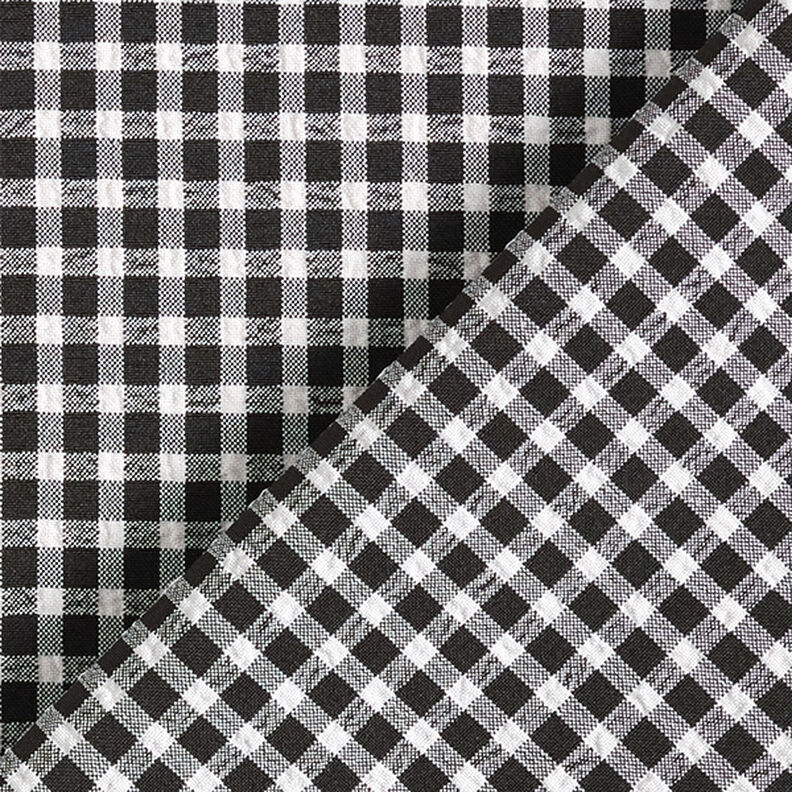 Seersucker à petits carreaux – noir/blanc,  image number 4