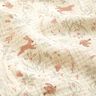 Tissu double gaze de coton Oiseau et lapin dans un jardin fleuri – écru,  thumbnail number 2