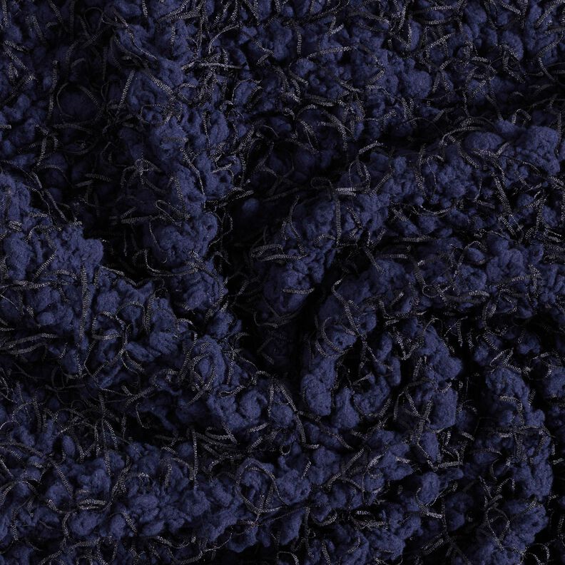 Fourrure synthétique avec fils fantaisie – bleu nuit,  image number 3