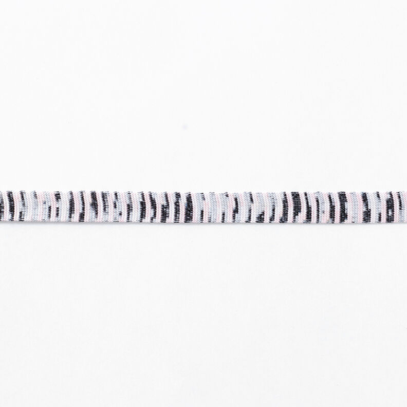 Ruban tricoté  Rayures Chiné [13 mm] – noir/rose,  image number 2
