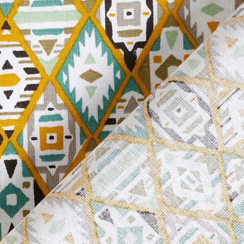 Tissu en coton Cretonne Ethnique – moutarde, image number 4