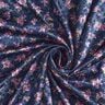 Satin stretch Jacquard Bouquets de fleurs – bleu marine,  thumbnail number 3