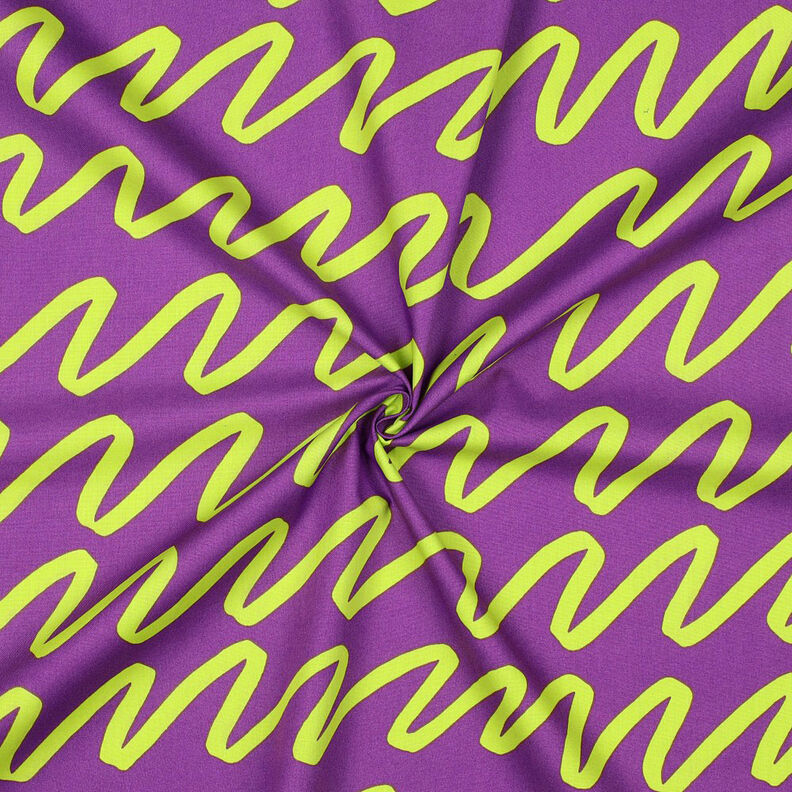 Popeline coton Making Waves | Nerida Hansen – lilas rouge,  image number 3