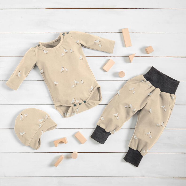 Jersey coton Douces mouettes – noix de cajou,  image number 6