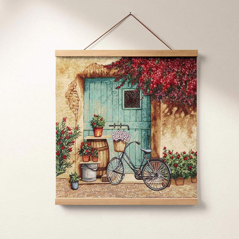 panneau décoratif Gobelin Vélo – beige clair/carmin,  image number 5