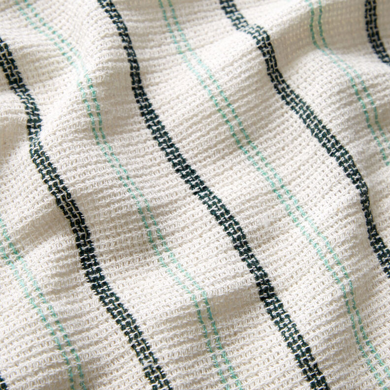 Tissu de coton Structure quadrillée à rayures verticales – blanc/menthe poivrée, image number 2
