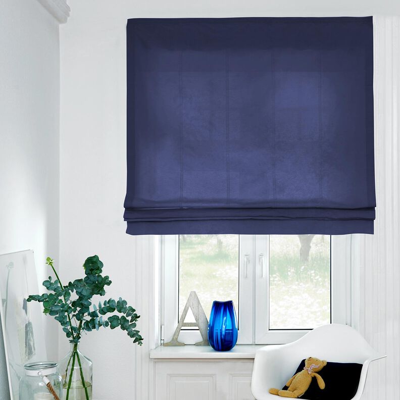 Pur lin lourd Uni – bleu marine, image number 5