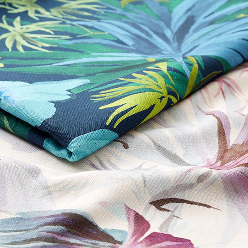 Tissu de décoration semi-panama Polinesia – bleu/vert,  image number 4