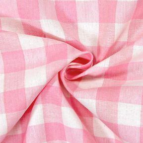 Tissu en coton Vichy à carreaux 1,7 cm – rose/blanc, 