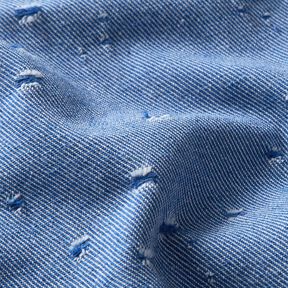 Denim de coton mélangé look destroy – bleu roi, 