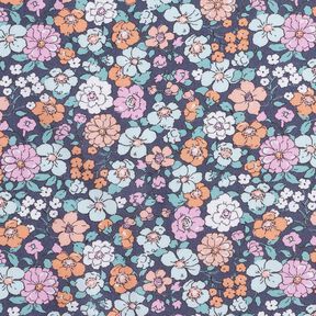 GOTS Popeline coton Prairie fleurie | Poppy Fabrics – gris schiste, 