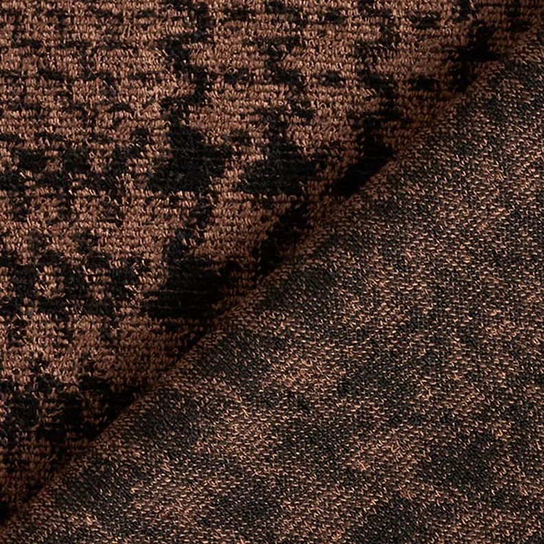 Jersey velours Prince de Galles – brun-marron/noir, image number 4