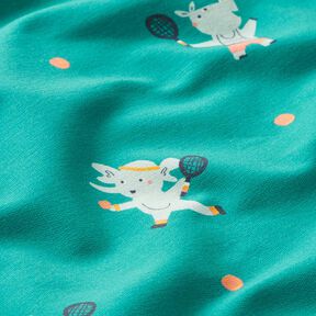 French Terry Sweat d’été animaux tennis | PETIT CITRON – pétrole, 