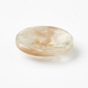 Bouton 4 trous marbré [Ø 15 mm] – crème/beige, 