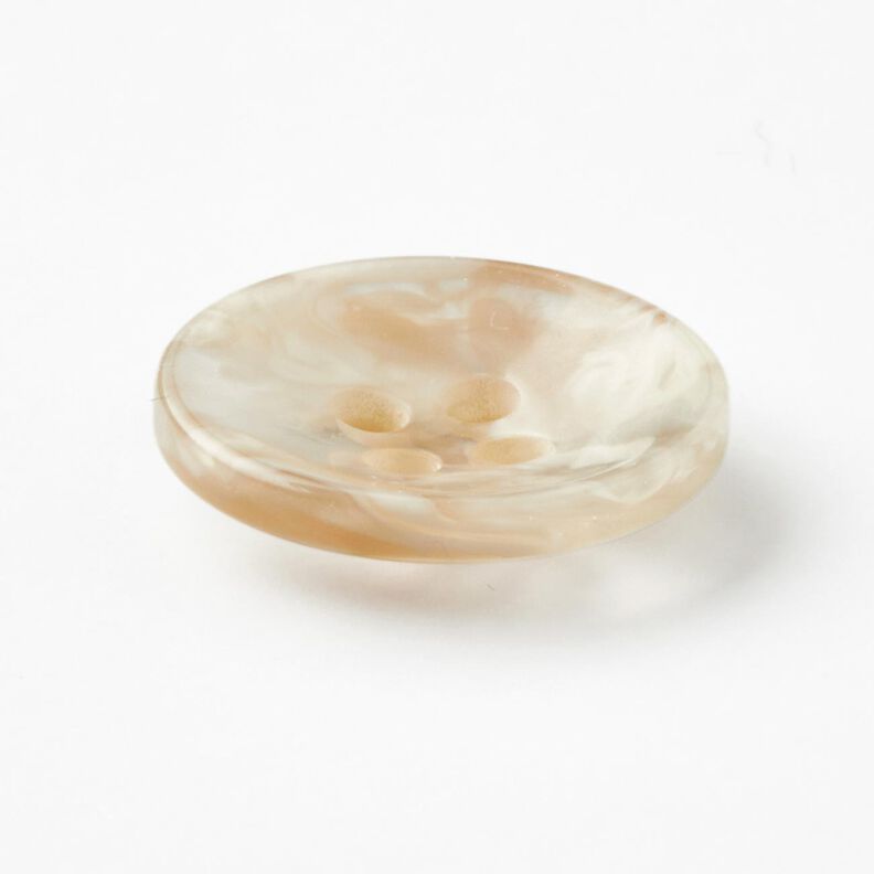 Bouton 4 trous marbré [Ø 15 mm] – crème/beige,  image number 2