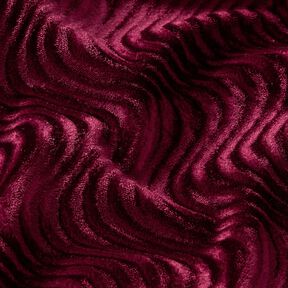 Velours stretch gaufré – rouge bordeaux, 
