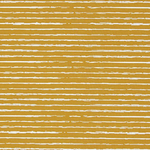 Jersey coton Bandes de gribouillage – moutarde,  image number 1