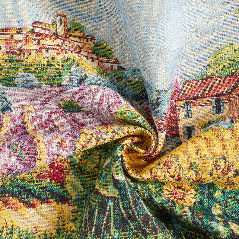 panneau décoratif Gobelin Paysage fleuri – carmin/beige clair,  image number 3