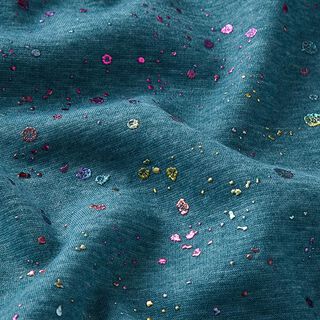 Polaire alpin Éclaboussures de peinture Imprimé feuille – turquoise clair, 