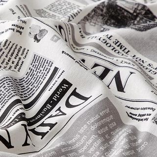 Tissu de décoration ottomane News – blanc/gris, 