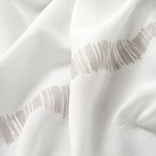 Tissu pour voilages Voile Rayures délicates 295 cm – gris soie/ivoire, 