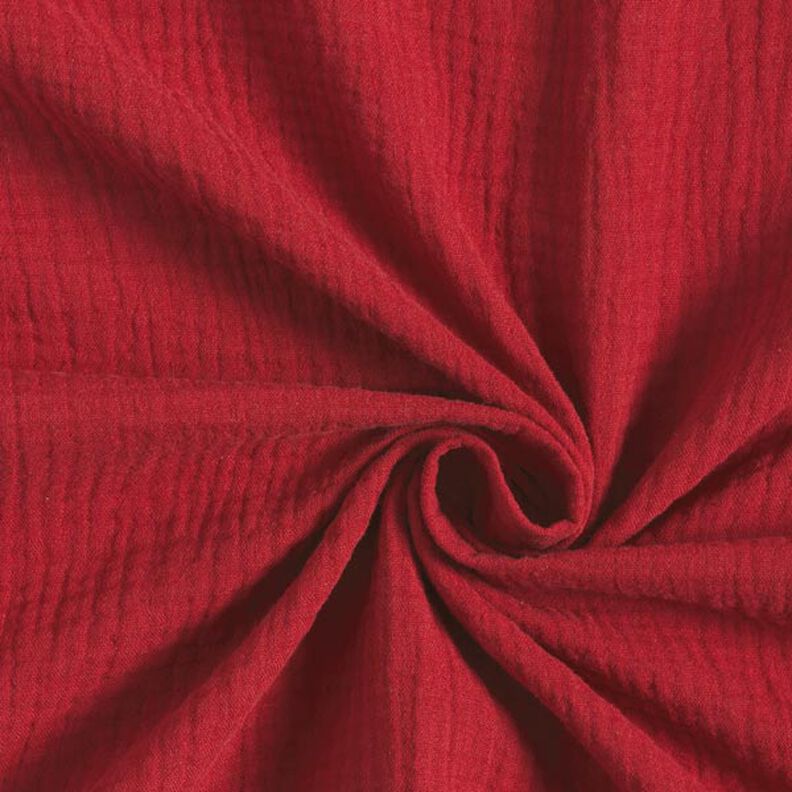 GOTS Tissu double gaze de coton | Tula – rouge bordeaux,  image number 1