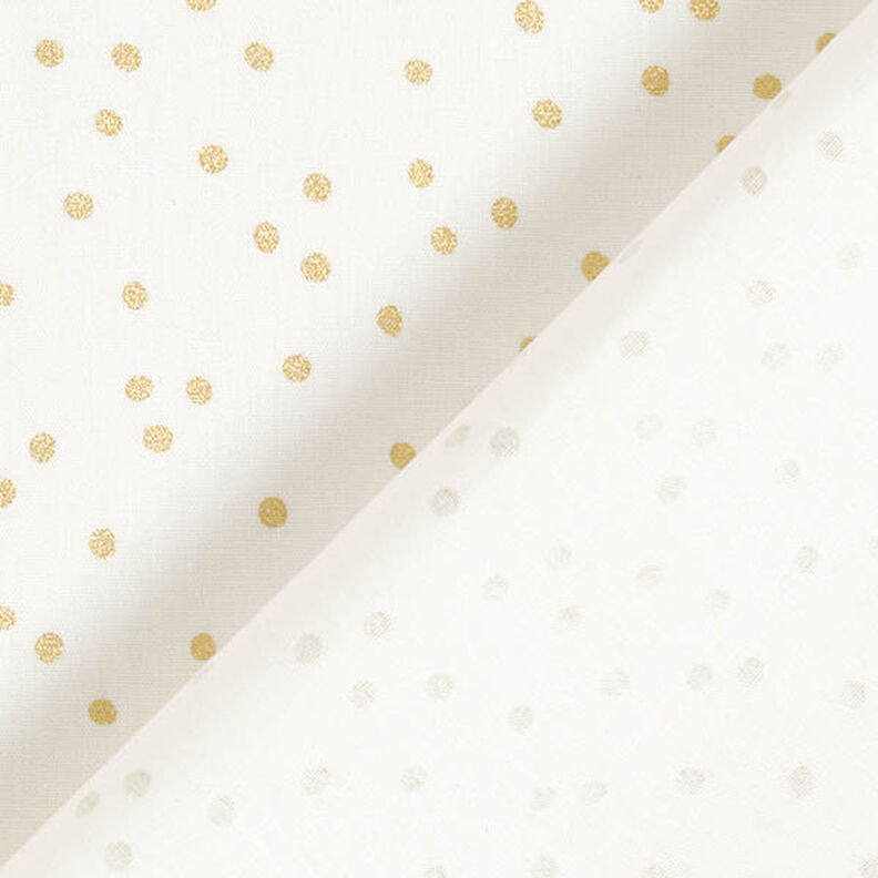 Tissu en coton Popeline Petits points – écru/or, image number 4