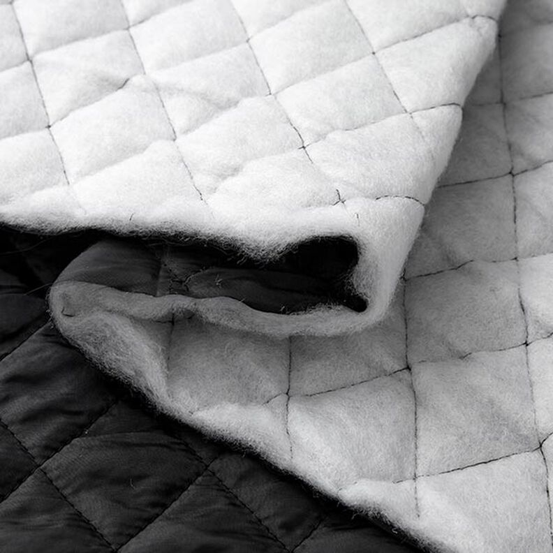 Doublure matelassée en losanges – noir,  image number 6