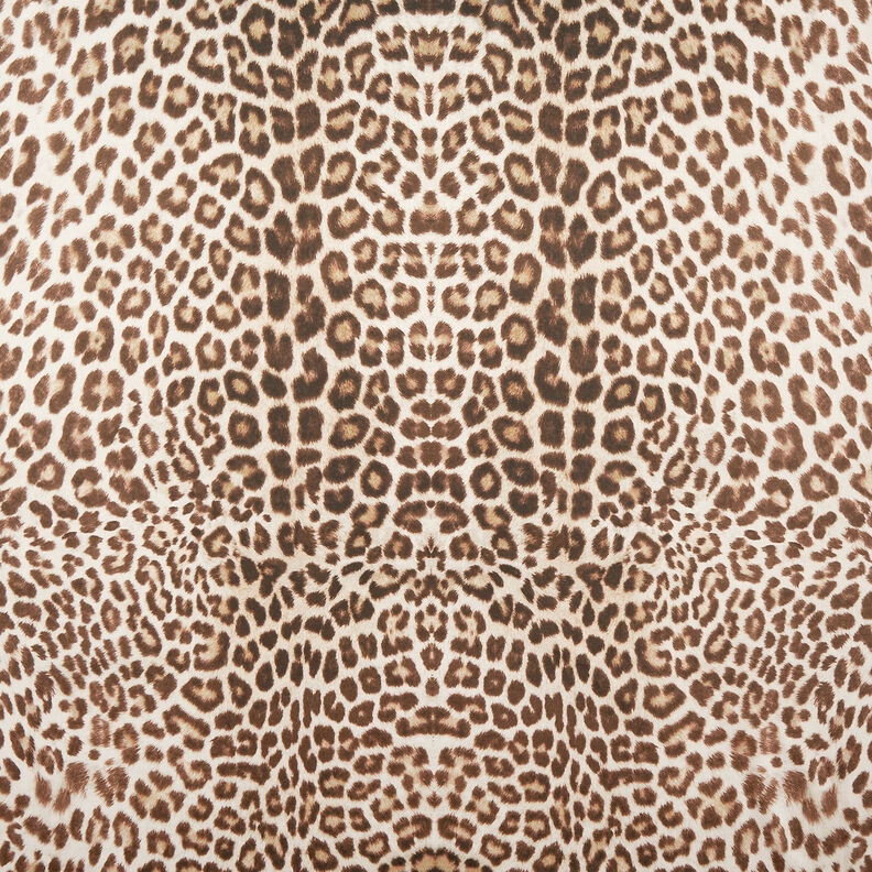 GOTS Batiste de coton Motif léopard | TCC x LOOKS by Wolfgang Joop – beige clair/marron foncé,  image number 1