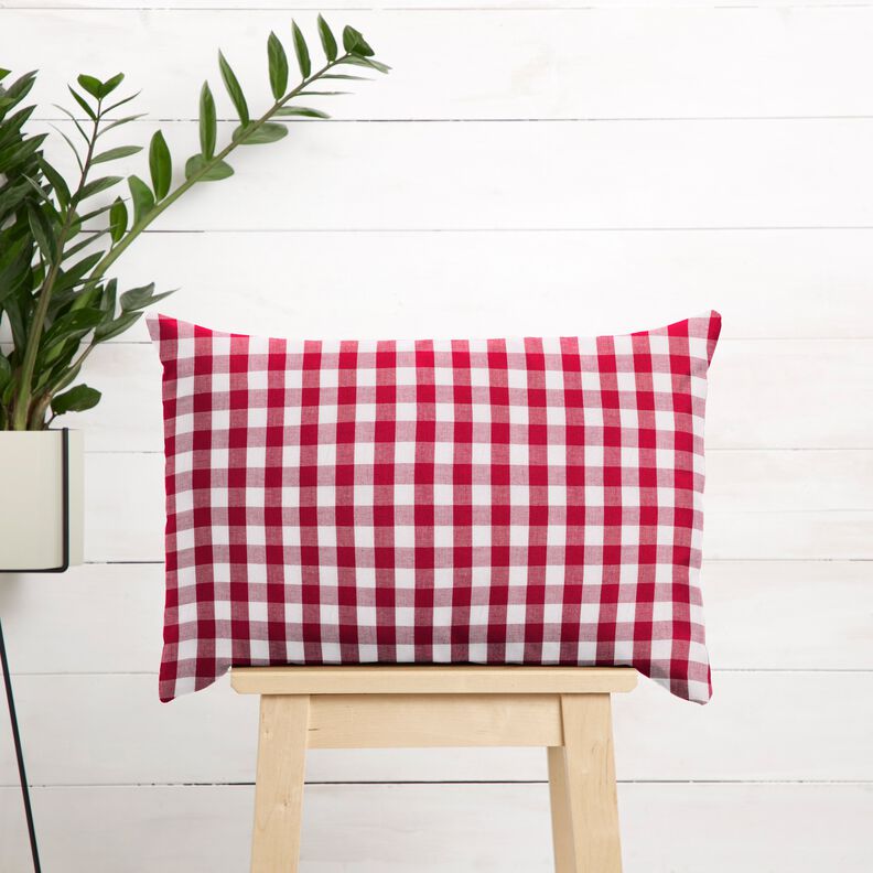 Tissu en coton Vichy à carreaux 1,7 cm – rouge/blanc,  image number 6
