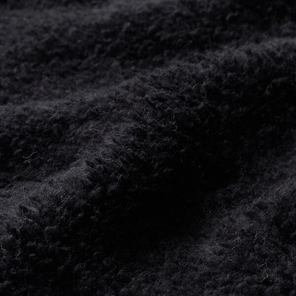 Coton sherpa uni – noir,  image number 2