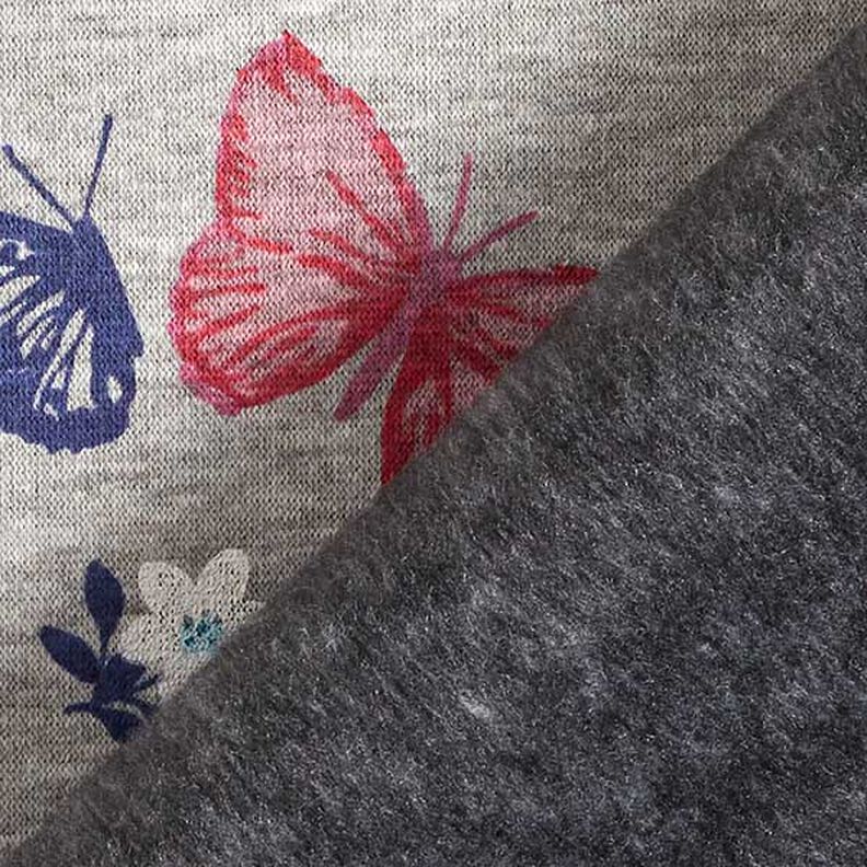 Polaire alpin Papillons et fleurs Chiné – argent,  image number 4
