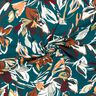 Jersey viscose fleurs modernes – pétrole/cuivre,  thumbnail number 3