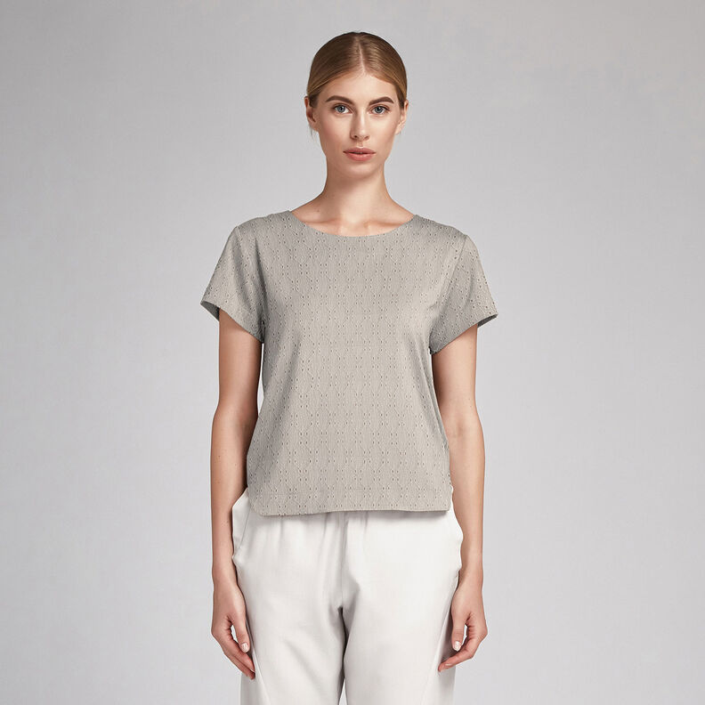 Jersey Krinkel à broderie anglaise – anémone,  image number 6