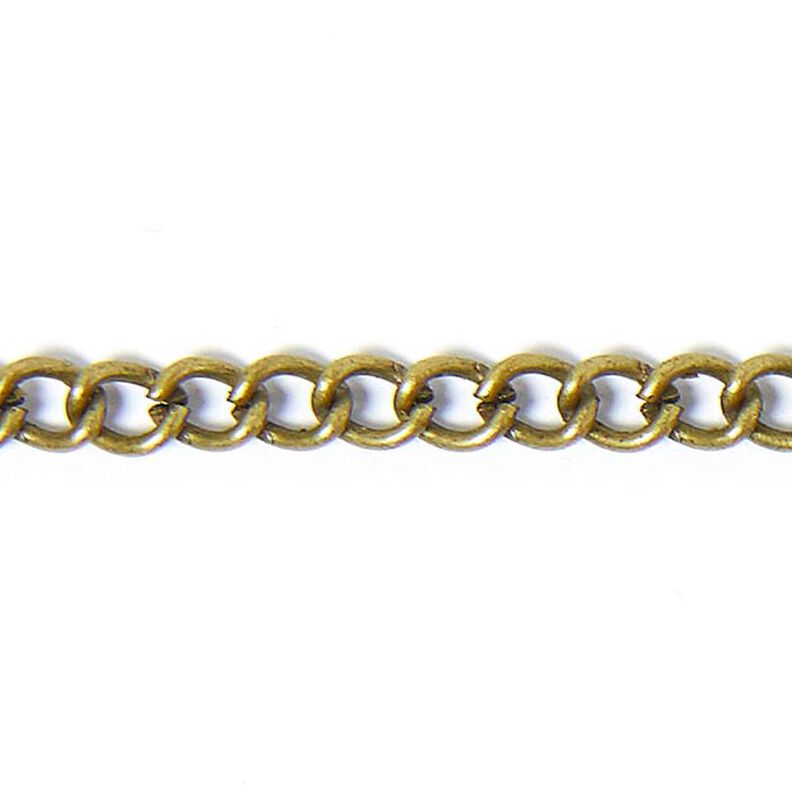 Chaîne à maillons [3 mm] – or ancien,  image number 1
