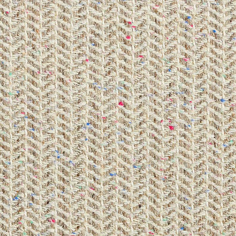 Tissu pour manteau en laine mélangée Chevrons – taupe,  image number 1