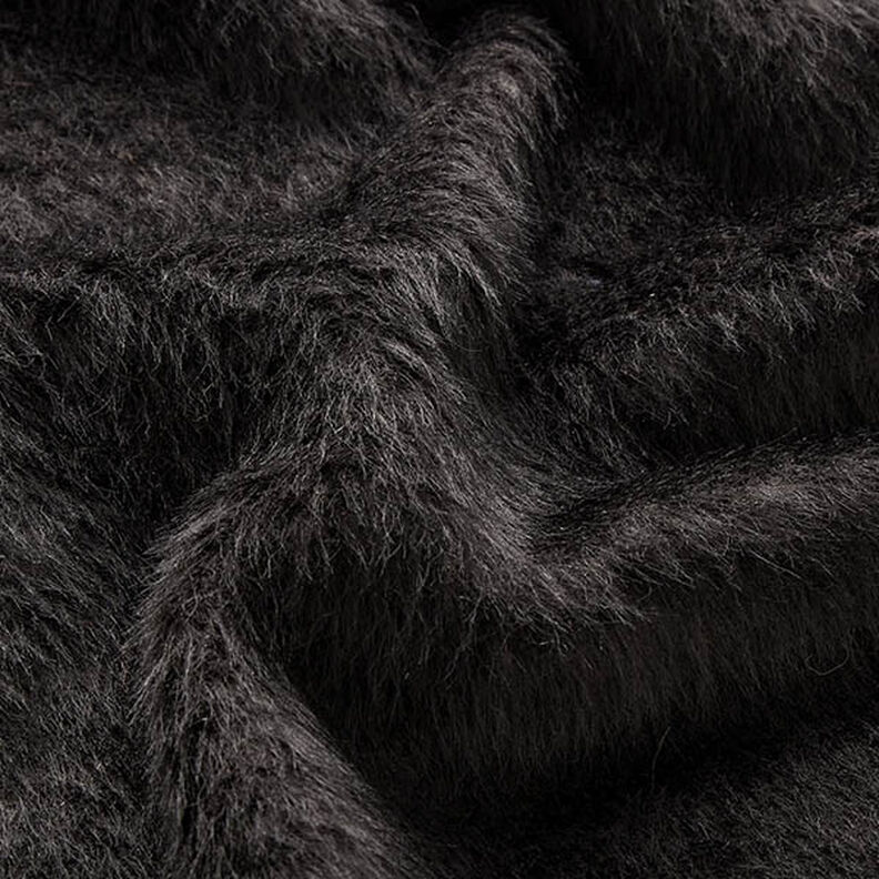 Maille pour manteau pelucheuse unie – noir,  image number 2