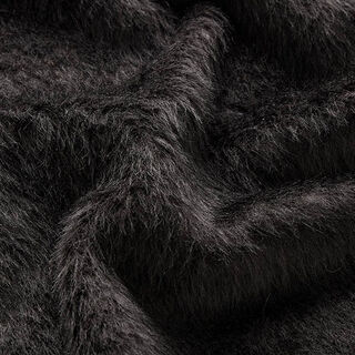 Maille pour manteau pelucheuse unie – noir, 
