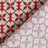 Tissu en coton Cretonne Carreaux à fleurs – bordeaux/taupe clair,  thumbnail number 4