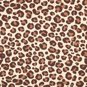 Sweatshirt gratté Léopard | Poppy Fabrics – crème/marron foncé, 