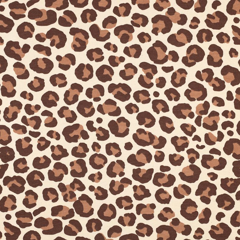 Sweatshirt gratté Léopard | Poppy Fabrics – crème/marron foncé, image number 1