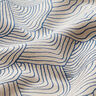 Tissu de décoration Semi-panama motif vagues – bleu roi/nature,  thumbnail number 2