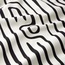Tissu de décoration Semi-panama motif rayé abstrait – noir/ivoire,  thumbnail number 2
