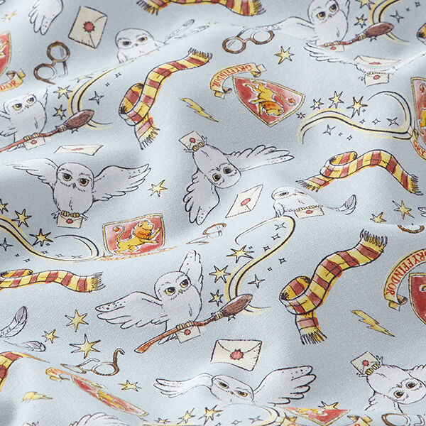 Cretonne Tissu sous licence «Harry Potter» Objets souvenirs de Gryffondor | Warner Bros. – argent,  image number 2